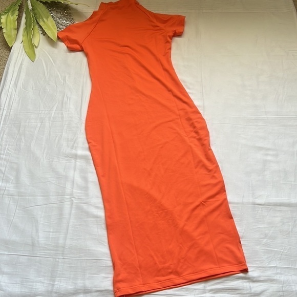 ⭐️nwt LuFeng High Waist Bodycon Short Sleeve O Neck Casual Party Bodycon Dress⭐️ - Picture 5 of 5